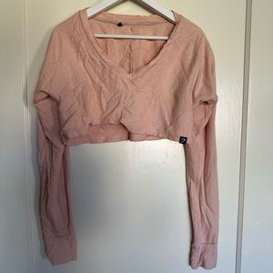 Gymshark cropped long sleeve towel sweater